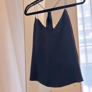 Silk JCrew T back navy tank size 4